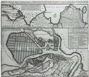 सेंटपेटर्सबर्ग का नक्शा, c.1750